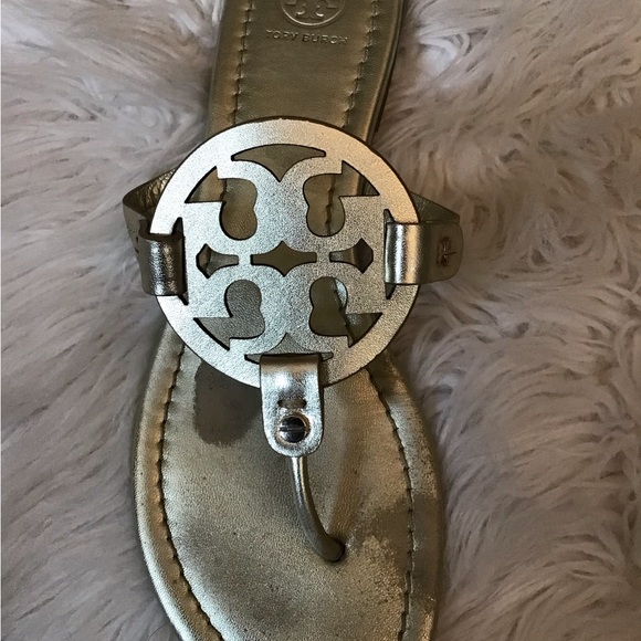 Tory Burch Miller Soft Metallic Sandals - Picture 6 of 7